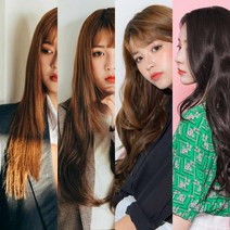 L사이즈(똑딱이5개) 여자 헤어 피스 붙임머리 똑딱이 머리숱 보충 가발 4가지 스타일 선택!, 스트레이트, 내츄럴 블랙