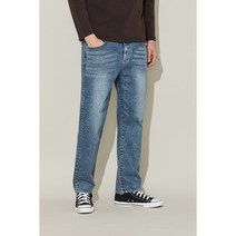 [Men][에두아르도]NEW 중청 워싱 슬림스트레이트 크롭데님팬츠