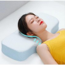 은코꿀잠베개 코골이 경추 베개 인체공학적 메모리폼 목편한 바른자세 일자목, 투톤 그리드그레이, 2개