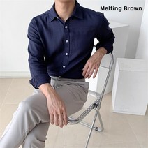 멜팅브라운 [멜팅브라운] 남성 데일리 베이직 린넨 셔츠 4color