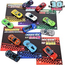 아이들을 위한 발렌타인 데이 선물 30대의 차량 다이캐스트 레이싱 카 아동용 카드 30팩 어린이 교환 교실 학교 자동차 장난감 파티 용품 USA 미국