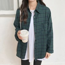 스타일아유 가을 루즈핏 체크남방