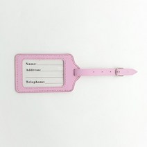 골프백 캐리어 가방 인조가죽 네임택 핑크