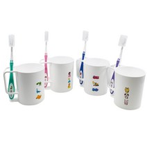 미소덴탈 어린이 유아 아동양치컵세트 어린이집 유치원 초등학생, 양치컵+칫솔동물(3세-6세)