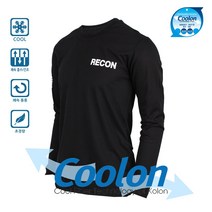 꾸니스토리 [국산] 쿨론 RECON 수색대대 긴팔 로카티 검정 군인 군용 티셔츠 긴소매
