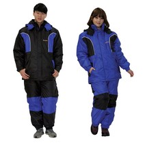 A-30011 상하의 겨울 방수방한복 우의 2색상 M~5XL 빅사이즈 동계 오토바이 작업 해상 우의 우비 비옷 아진