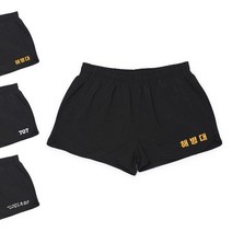 고급 블랙 무지형 반바지 SSAT