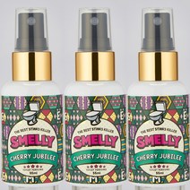 스멜리(SMELLY) 화장실용 탈취제 방향제 토일렛퍼퓸 체리쥬빌레 55ml, 3병