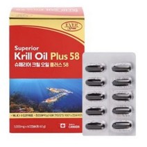 슈페리어 캐나다 크릴오일 플러스58 캡슐 1000mg*60캡슐 2개월분, 60개, 1000mg