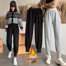 키작은여자옷 1 쌀 5 왜소 개 여성의류 8부 트레이닝바지 겨울 가을 조거팬츠 캐주얼 추리닝바지 2897494505