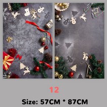 크리스마스 촬영 배경지 스튜디오 겨울촬영 배경 사진 배경 꽃 벽지 2 양면 사용 57X87cm 적합 스튜디오 촬, 57X87CM_B12