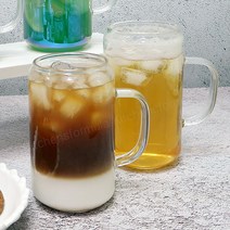 홈카페 Bestra 비어캔 내열유리컵 500ml, 투명, 4개