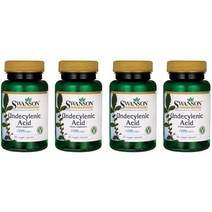 Swanson 스완슨 운데실렌산 칼슘 베타인HCL (60 베지캡슐) 4팩, 60캡슐, 4개