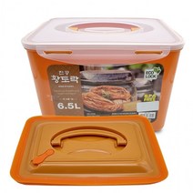황토락 김치통 5호 대 6.5L 누름판포함 절임 밀폐용기, 단품