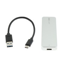 USB C 3.1 유형-C M.2 하드 디스크 상자 10Gbps SSD 인클로저 M 키 화이트, 설명, 알루미늄 합금