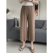 1+1 샤랄라 8부 주름 플리츠 통바지
