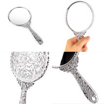 LUCK 실버 공주경원형 (소) 명품손거울 원형거울 손거울선물