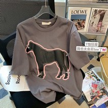 빈티지반팔티 여름 티셔츠 연예인 아이돌 연습 캐주얼 디자인