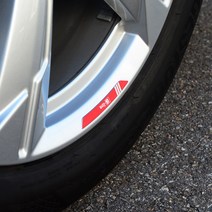람앤클 레드 알루미늄 휠 휀다 포인트 엠블럼 캐딜락 마세라티 벤츠 아우디 BMW 렉서스 볼보 벤틀리 휠튜닝 휠스티커 액세서리 용품, 브라부스 - 레드(4P)