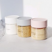 가쯔 레터링 양념통용기 조미료통 (300ml) 4개세트+스티커증정, 라이트그레이