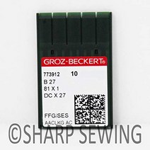100 Groz-Beckert B27 DCX27 Ball Point Overlock Sewing Machine Needles (Size 12 (Metric 80)), 1