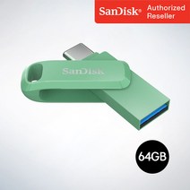샌디스크 USB 메모리 Ultra Dual Go 울트라 듀얼 고 Type-C OTG USB 3.1 SDDDC3 64GB 압생트그린, 64기가