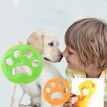 드럼 통돌이 세탁볼 필터 강아지 고양이 반려동물 털 먼지 제거 빨래볼 흡착 의류관리, 3.원형-2P(그린/오렌지)