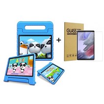 갤럭시탭A7 라이트 Lite 8.7 SM-T220 SM-T225 에바폼 케이스+9H강화유리필름, 스카이블루+9H강화유리필름
