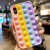 아이폰6 6S 레인보우 푸쉬팝 팝잇 실리콘 케이스