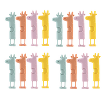 살림만만 다용도 밀봉 봉지 과자 집게 클립 귀여운 기린모양 16P, 1set