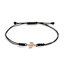 [비앤비골드]14K18K 선인장 큐빅 실크끈 블랙 실팔찌 PNB35766