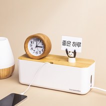 휴먼모션 ZP-3 대나무 원목 멀티탭 정리함 전선 전기선 콘센트 가리개, 대형, 1개