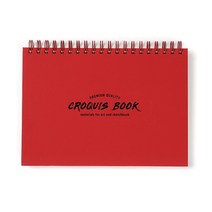 아트앤디자인 105g 양장 트윈링 크로키북 A6 / 표지 레드 / 내지 흰색 (80매) / 단품 묶음할인, 10권 (10%할인)