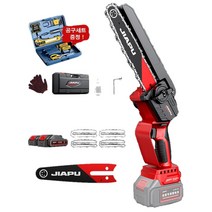 충전 식 전기톱 독일 기술 6인치 무선 소형 체인톱, 8인치 배터리1+1 체인4개