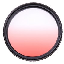 캐논 니콘 소니 카메라용 컬러풀 필터 그라데이션 풍경 49MM - 77MM, Red_62mm