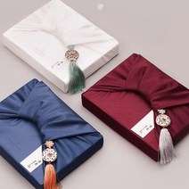 정민이네샵 (쇼핑백 동봉) 오색 국수 소면 보자기포장 크러치노리개 실크보자기 답례품 추석 명절 선물 결혼 웨딩답례 소규모돌잔치 칠순잔치, 노리개 멀티세트(국수6조+참기름+참깨)