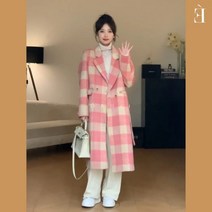 리스트 모혼방 시슬리 오버핏 테일러드 퍼 싱글 캐시미어 루즈 카멜 여성겨울코트
