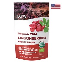 LOOV 루브 핀란드산 링곤베리 동결건조 과일 무설탕 4온스 113g 23일분, 1개, 기본