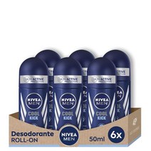 니베아 남성 롤온 쿨킥 50ml 6팩 Nivea Men 427195, 50 ml (6er Pack)