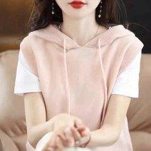 여성용 후드 베스트 하늘비즈 A31 F336M466