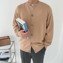 남자 캐시라이크 소프트 루즈핏 라운드 가디건