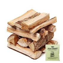 힐링캠핑 캠핑용 장작 참나무 장작 10kg 20kg 불멍 화로대 캠핑장작, 장작 약20kg+화이어스타트1개