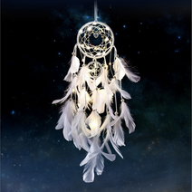 LED 드림캐쳐 모빌 자개 선물 벽장식 꾸미기 소품 인테리어소품 드림캐처 모빌 방문장식, LED 드림캐쳐_2써클