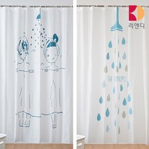 욕실 목욕탕 방수 비닐 샤워 커튼 커텐, 샤워실