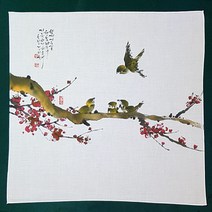 다바르샘 여성용 고급 순면 스카프 에티켓 손수건 동양화 핸드메이드 여자손수건 모음