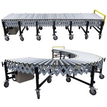 컨베어롤러 컨베어벨트 화물내리기 무동력 롤러컨베이어, (컨베이어롤러/탄소강판/600mm/1미터당)