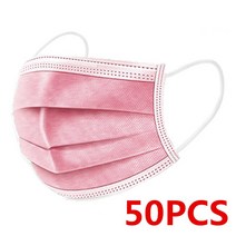 10-200pcs 일회용 외과 블랙 페이스 마스크 필터 Meltblown 3 레이어 플라이 인증 안전 비 wove 의료, 08 50pcs Pink