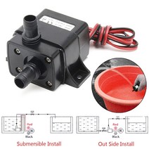 에어컨배수펌프 수영장 에어컨 수중 소방 지하수 펌프 양수기 미니 dc12v 3m 240lh 브러시리스 모터 잠수정 워터 12v 워터, 24v 5.8w