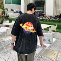 여름남성반팔라운드티셔츠남성프린트순T30038