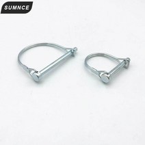 보트하드웨어나사 잠금 걸쇠 스프링 탄소강 pto 핀 라운드 아치 와이어 샤프트 핀 안전 커플러 핀 리테이너 농장 트레일러 왜건, 45mm